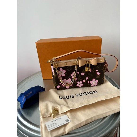 Louis Vuitton Pink Floral Brown Crossbody Bag - Picture 1 of 11